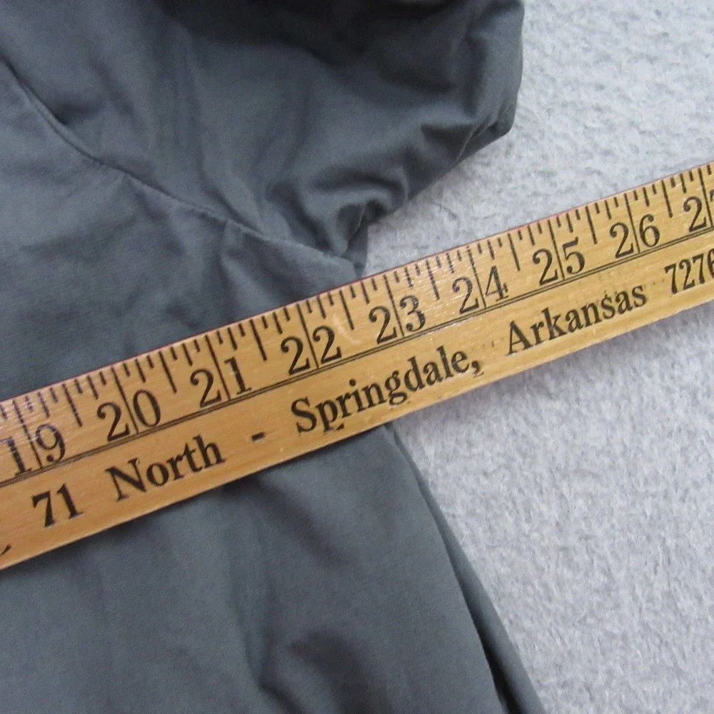 Gap‎ Mens Bomber Jacket L Gray Snap Button Lightweight Drawstring Hem